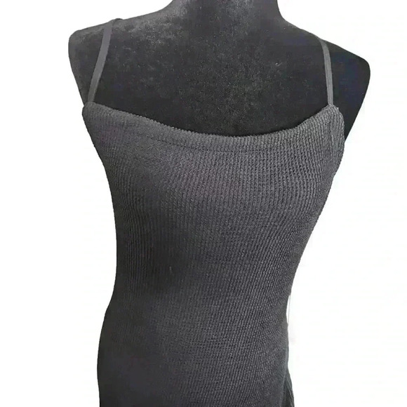 Urban Outfitters Womens Black Tyra Textured Strappy Back Mini Dress XL - Picture 9 of 14